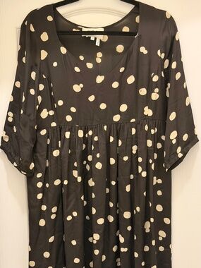 ba&sh Dalia Polka Dot Babydoll Mini Dress - Size Medium